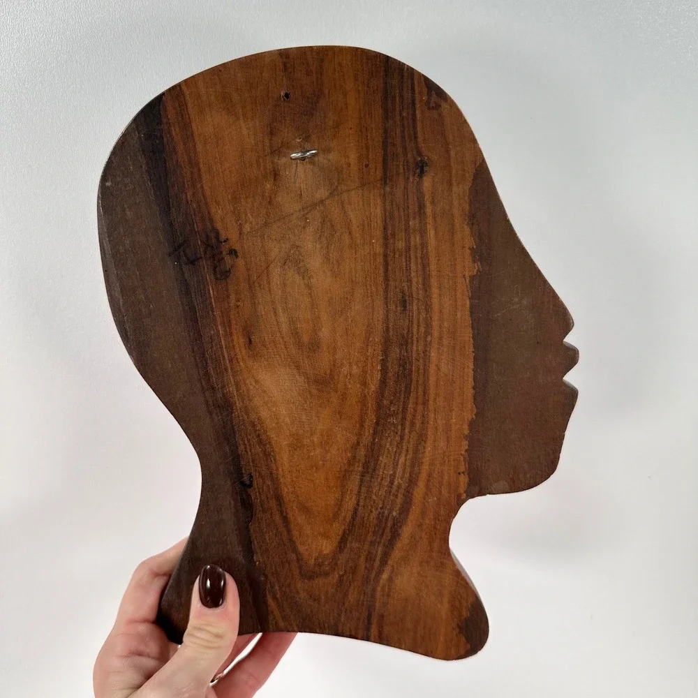 Vintage Hand‎ Carved Wooden Bust Mask Tribal Primitive African